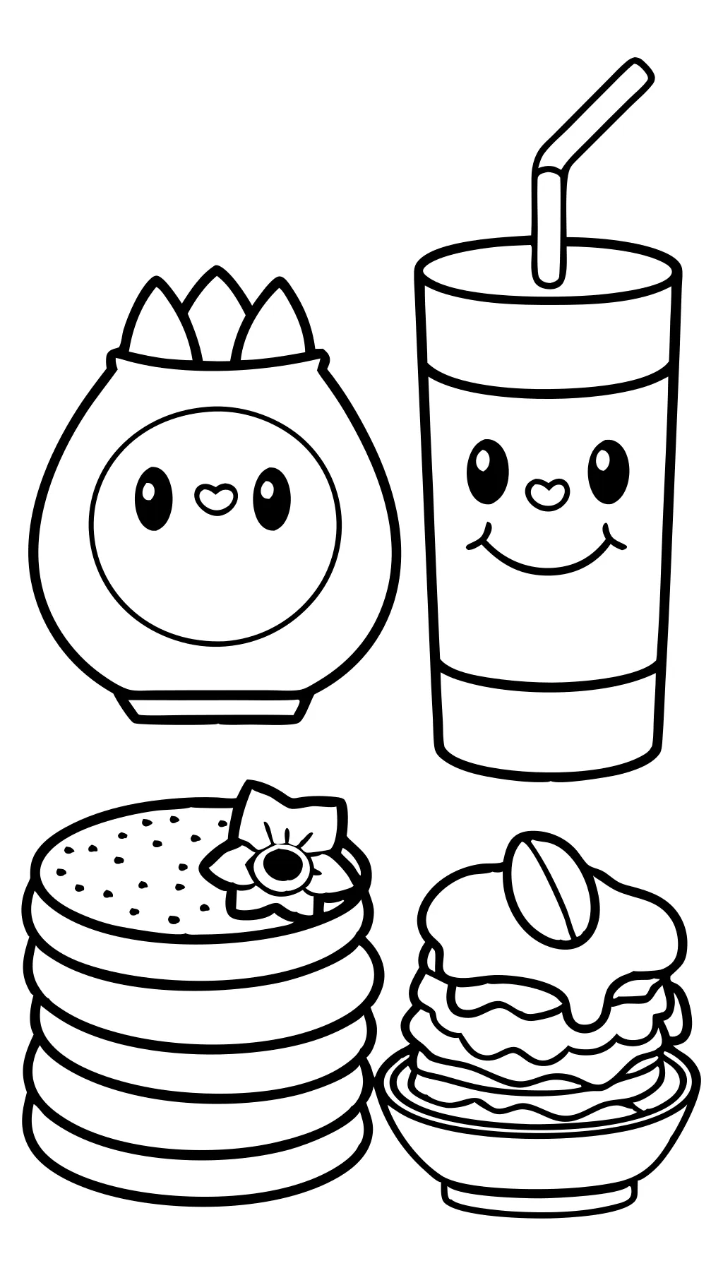 breakfast coloring pages